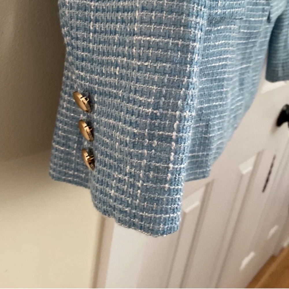 Blue tweed Blazer women, Forever 21. Great conditions, worn 2-3 times. - Picture 4 of 7